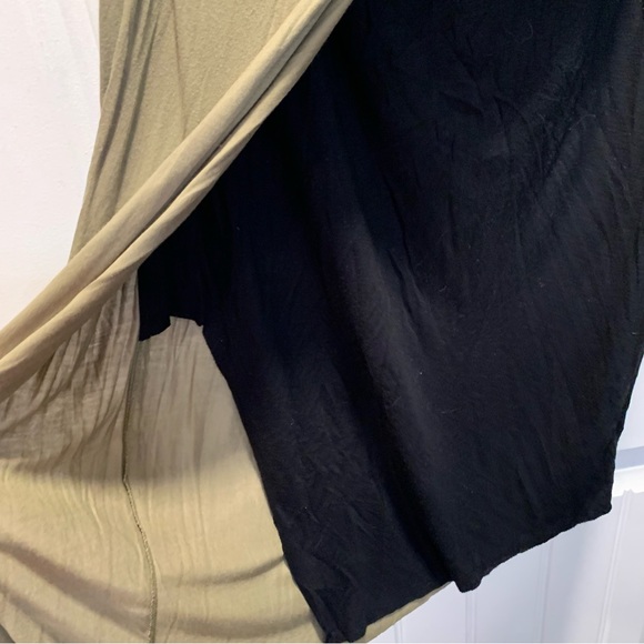 Venus. Medium. Army green and black with faux leather waste. Asymmetrical skirt. - Picture 6 of 9